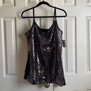 Torrid Rainbow Sequin Tank Top Sz 2